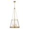 Z-Lite Prescott 4 Light Pendant, Rubbed Brass & Clear 341P18-RB - alternate 2